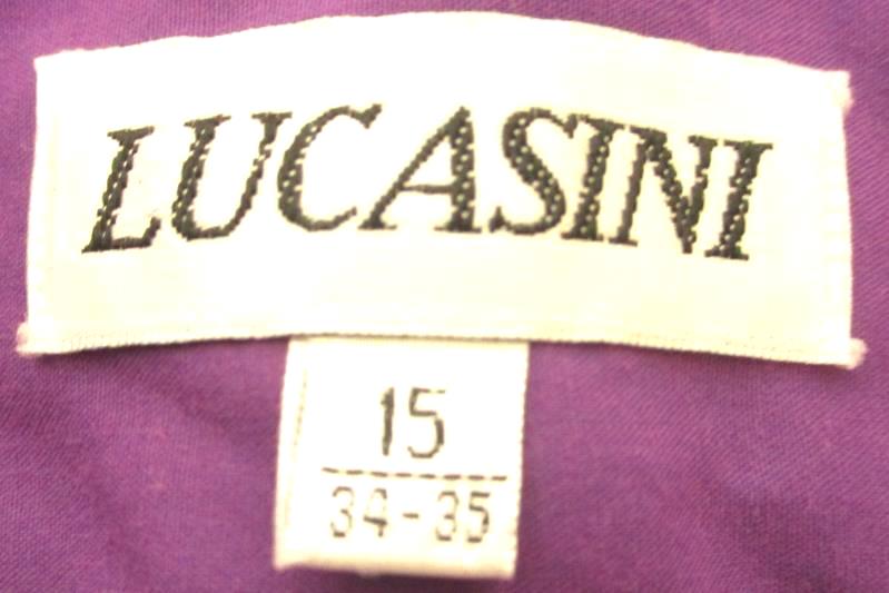 Lucasini Men's Long Sleeve Button Up Shirt Single Needle Tailoring Size 15
