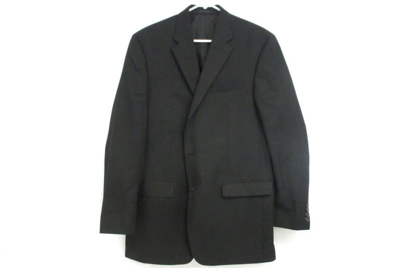 Chaps Blazer Jacket Black Pinstripe Men's Size 44L