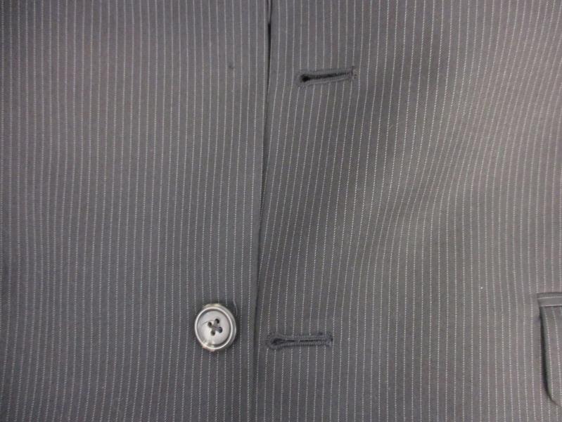 Chaps Blazer Jacket Black Pinstripe Men's Size 44L