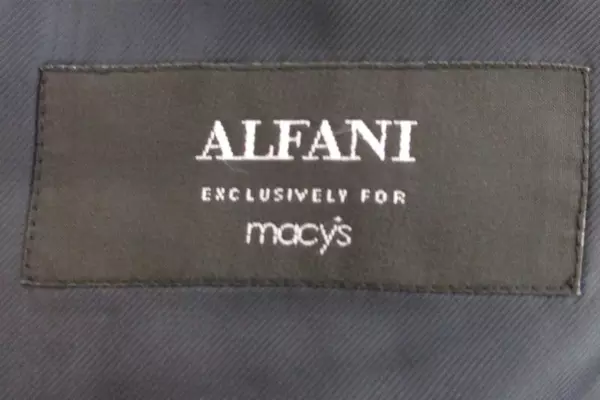 Alfani Men's Navy Blue Two Button Front Blazer Sport Coat Suit Jacket Sz 42R