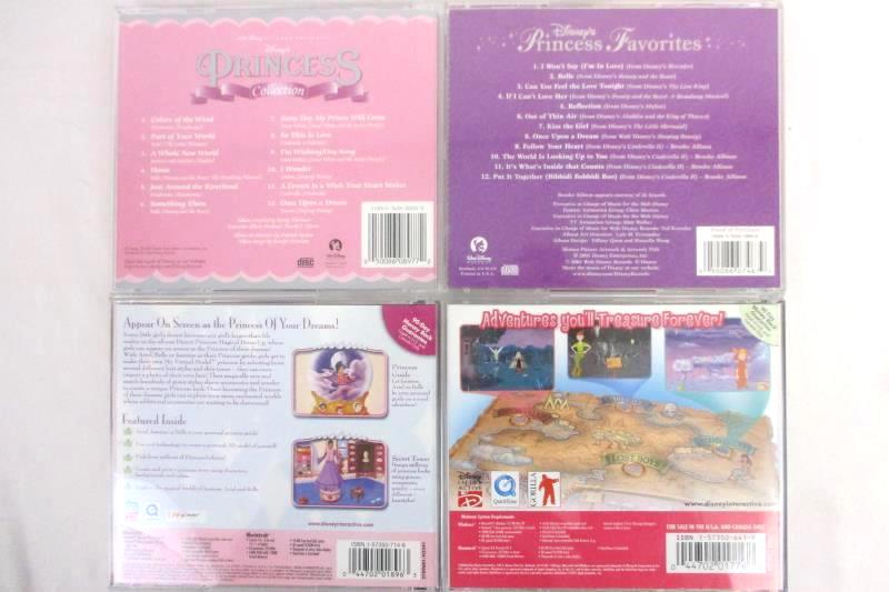 Lot of 4 Disney Music and Activity CDs For Children Princesses and Tinker Bell