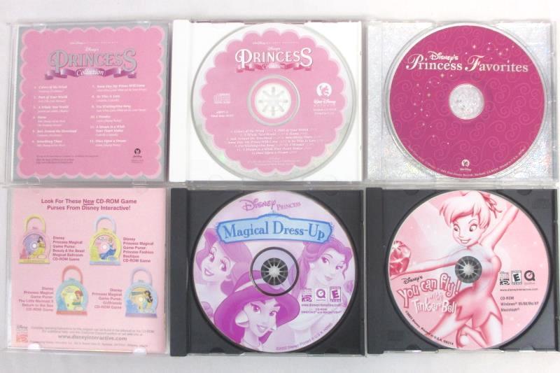 Lot of 4 Disney Music and Activity CDs For Children Princesses and Tinker Bell