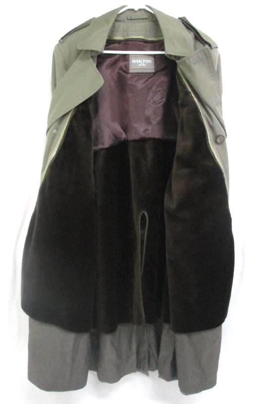 Oakton Ltd Men's Trenchcoat Brown Double Breasted Removable Liner 42 Regular