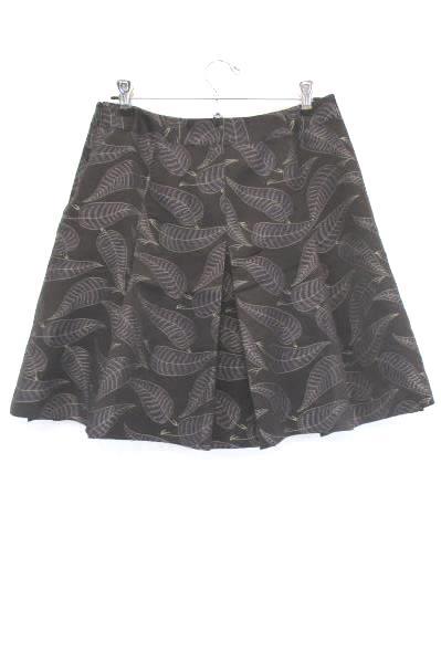 Kenneth Cole Pleated Short Skirt Purple Leaves Women's Size 6