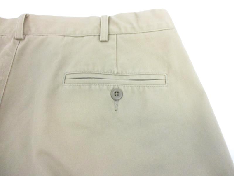 Lands' End Khaki Pants Traditional Fit Flat Front Cotton Men's Size 36