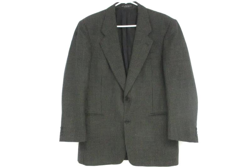 Gianfranco Ruffini Men's Italian Check Plaid Two Button Blazer Sport Coat Sz 40R
