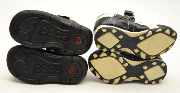 Lot of 2 Size 5 ECCO and CAROLE LITTLE Mary Jane Leather Baby Girls Shoes EUC