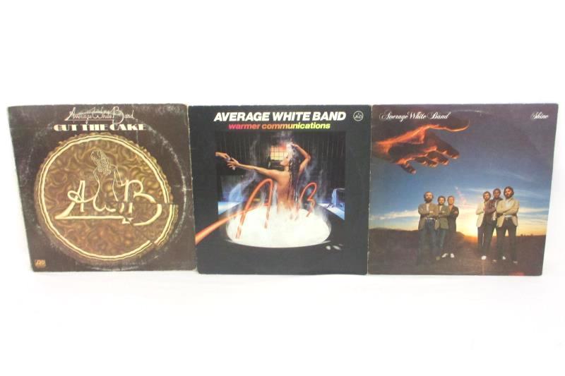 Lot of 3 Average White Band Records Cut The Cake Shine Warmer Communications