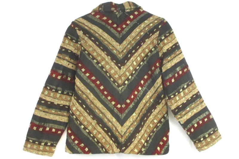 Aastha Fashion Women's Tapestry Jacket Button Front Multi Color India Size M