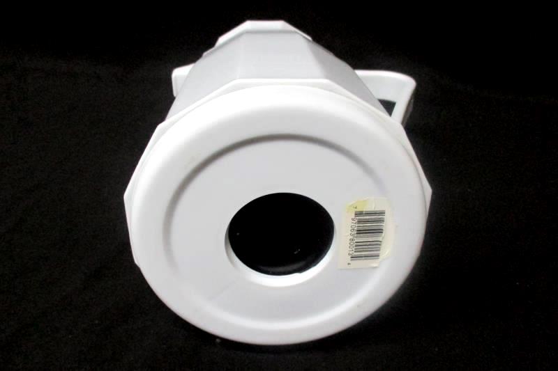 White Vacuum Thermos Pitcher Carafe 11" Tall Faceted Sides 1 Liter