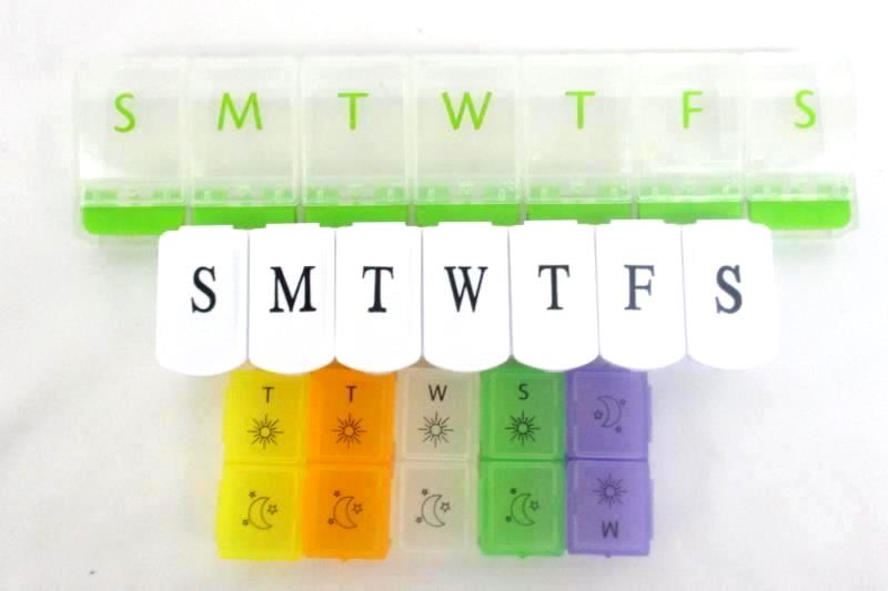 Two Weekly Pill Tablet Dispensers Sorters Containers And 5 Individual Day Sorter