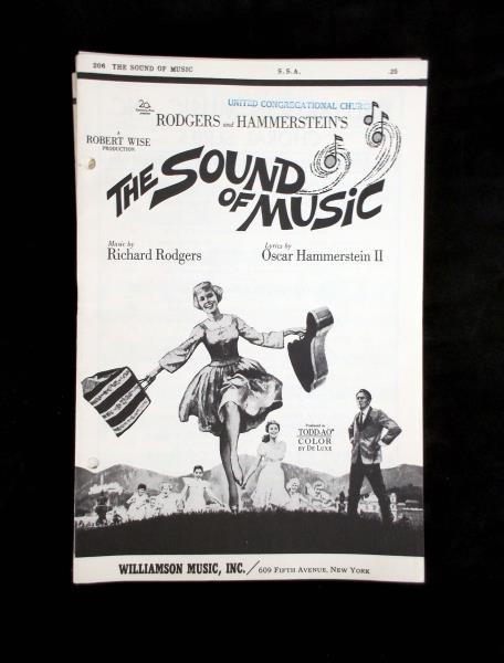 Vtg 1960's THE SOUND OF MUSIC Choral Lyric & Sheet Music Two Songs 16 pcs SSA