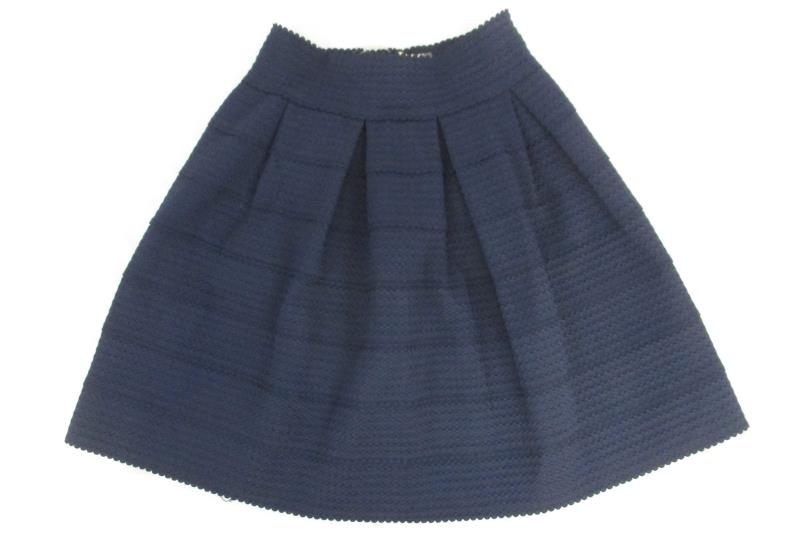 Piace Women's Navy Blue Knee Length Skirt Stretch Keeps Shape Sz S With Tag