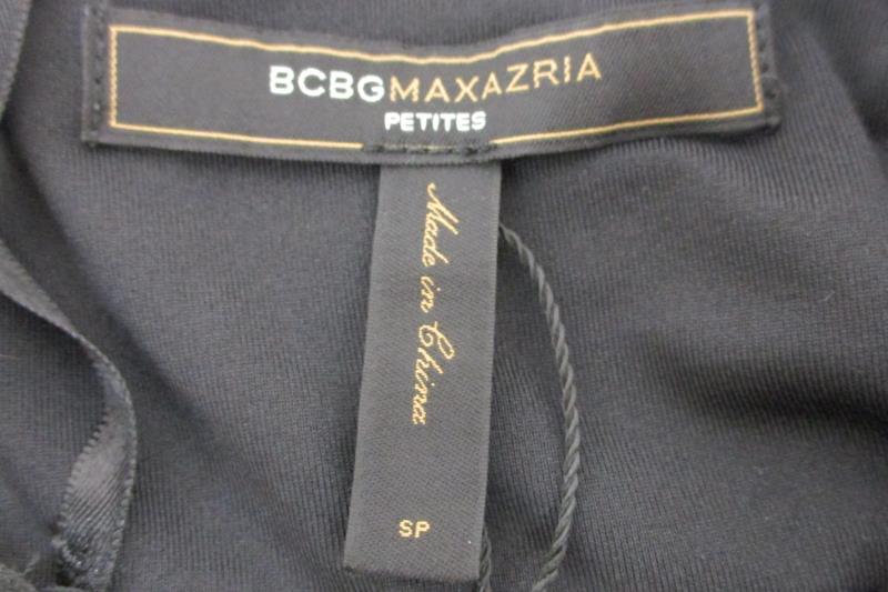 BCBG MaxAzria Women's Black Halter Party Dress Pockets Open Back Petites Sz SP