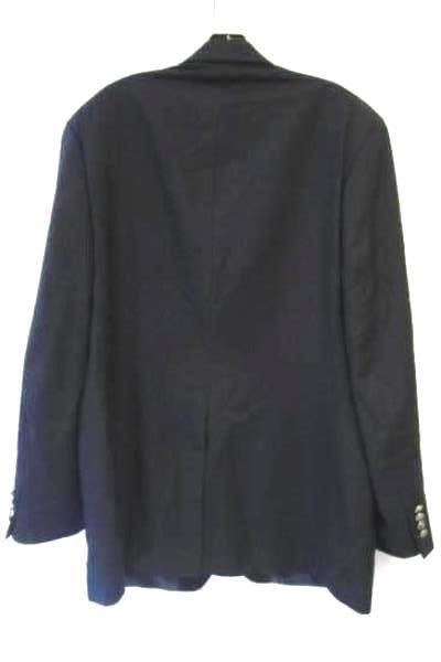 Men's Navy Blue Wool Long Sleeve Padded Suit Jacket By Michael Kors Size 44L