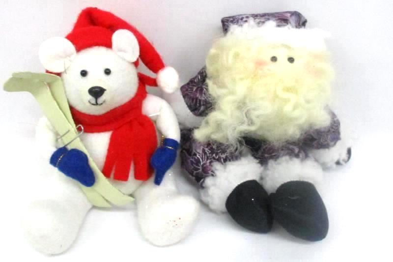 4 Christmas Shelf Table Top Decor Items Polar Bear Elf 2 Santas Polar Bear