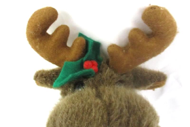 1996 Plush Moose Christmas Hearts International Silver Company Stuffed Animal