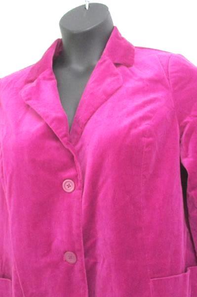 Studio Works Fuchsia Purple Suede Jacket Women's Size 16 Casual Career Business