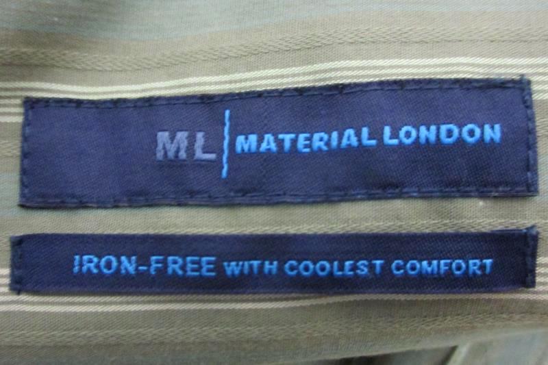 ML Material London Men's Iron Free Long Sleeve Button Up Dress Shirts Sz XL 17.5
