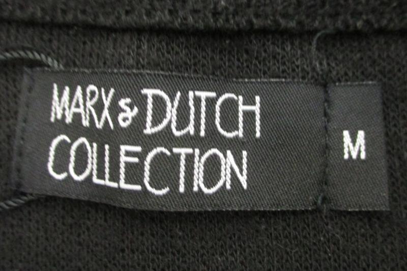 Marx & Dutch Men's Quarter Zip Pullover Sweater Black Gray Print Mock Neck Sz M