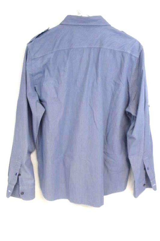 American Eagle Men's Vintage Fit Blue Striped Button Dress Shirt Size XL