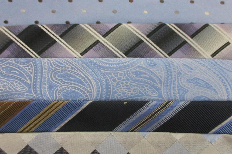 Lot 5 Men's Neck Ties Textured Polyester Silk Croft & Barrow Stafford Ted Baker