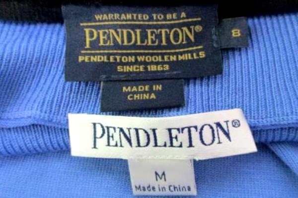 Women's PENDLETON Corduroy Pant Black Cowl Neck Sweater Blue Size M / 8
