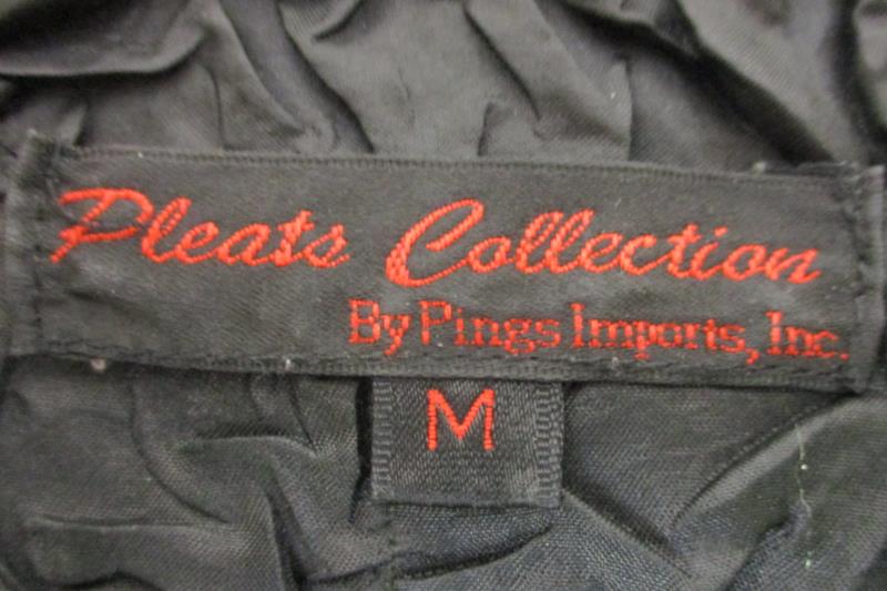 Vintage Pleats Collection Pings Imports Scrunchy Reversible Jacket Women's Sz M