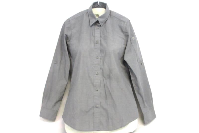 Chef Works Men's Chambray Gray Uniform Button Up Shirt Cotton Polyester Size S