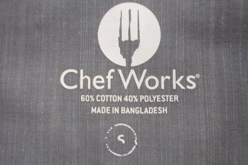 Chef Works Men's Chambray Gray Uniform Button Up Shirt Cotton Polyester Size S