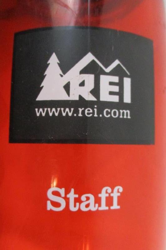 REI Red Wide Mouth Water Bottle 24 oz GSI Outdoors Staff Edition Screw On Lid