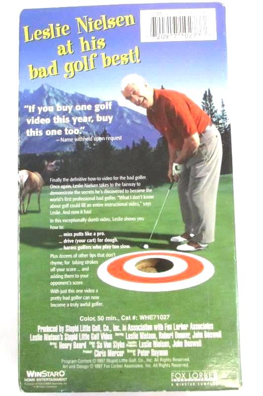 Leslie Nielsen's Stupid Little Golf Video VHS Tape 1997 Fox Lorber WinStar