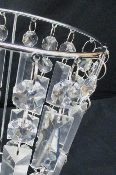 Large Crystal Prism Jewel Pillar CANDLE HOLDER Centerpiece Wedding Formal Table