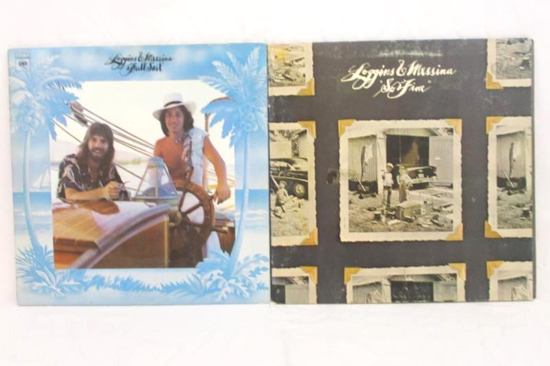Lot 2 Loggins & Messina 70s Folk Rock Vintage LP Vinyl Records So Fine Full Sail