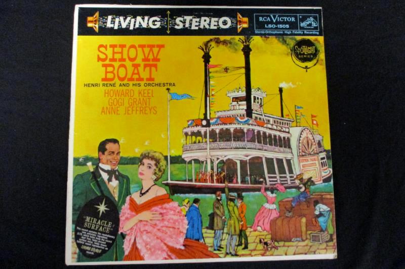Lot of 2 Show Boat Musical 12in 33rpm Vinyl LP Records John Raitt Henri Rene