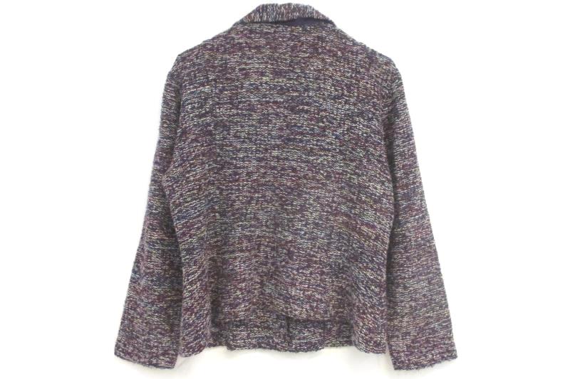 Sag Harbor Dress Women's Purple Sweater Jacket Button Front Acrylic Poly Sz 14
