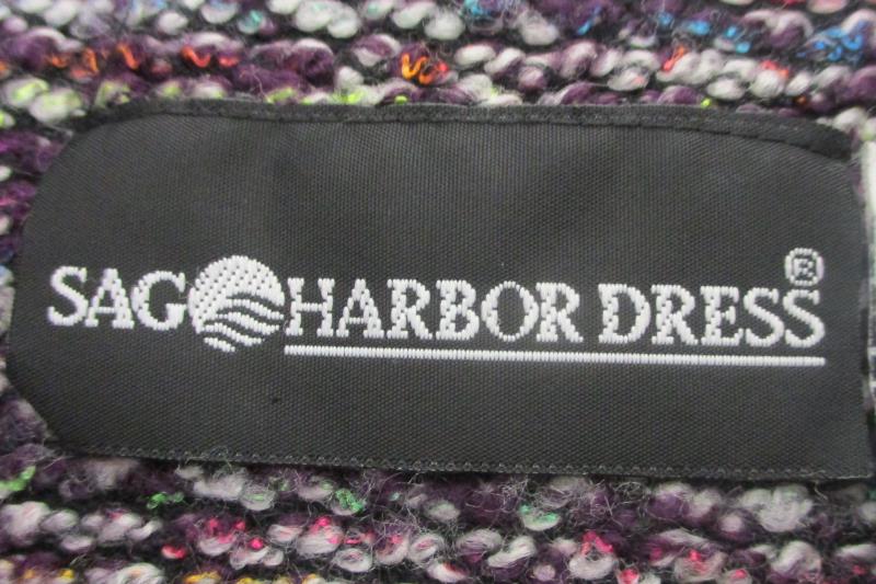 Sag Harbor Dress Women's Purple Sweater Jacket Button Front Acrylic Poly Sz 14