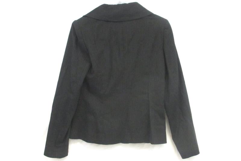 Classiques Entier Women's Black Pin Stripe Zipper Front Blazer Jacket Sz 6