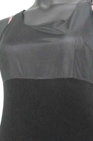 Ronnie Nicole Petite by Ouida Black Sheer Top Sleeveless Sexy Dress 8P Stretchy