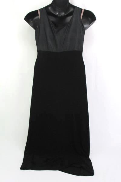 Ronnie Nicole Petite by Ouida Black Sheer Top Sleeveless Sexy Dress 8P Stretchy