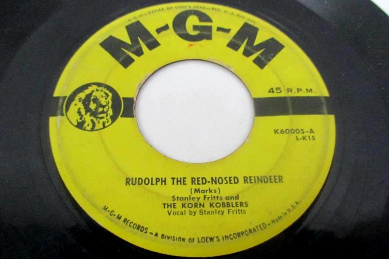 Lot of Four Vintage 45 RPM Records Featuring Children's Songs