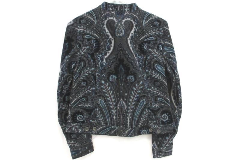 Charter Club Women's Bond Street Corduroy Paisley Button Up Jacket Sz P With Tag