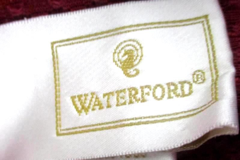 Waterford Rectangular Traditional Elegant Burgundy Dark Red Tablecloth