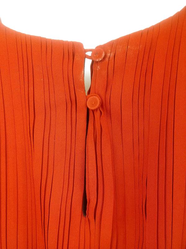 GREYLIN Dress Color Block Pleated Gingham Lined Red Black Tan White Women's XS