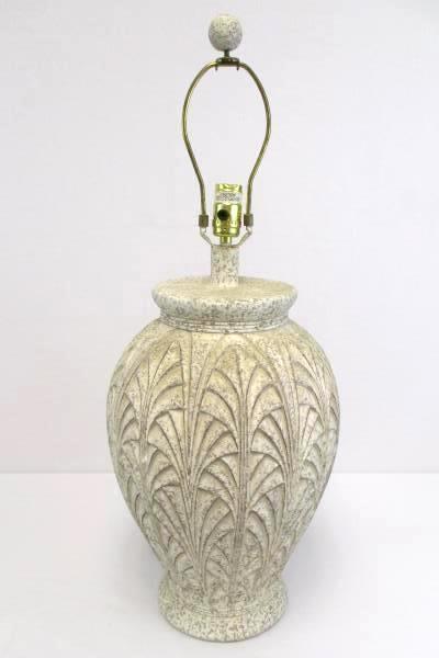 Ceramic Wide Vase Shape 30" Table Lamp With Cream Colored Shade