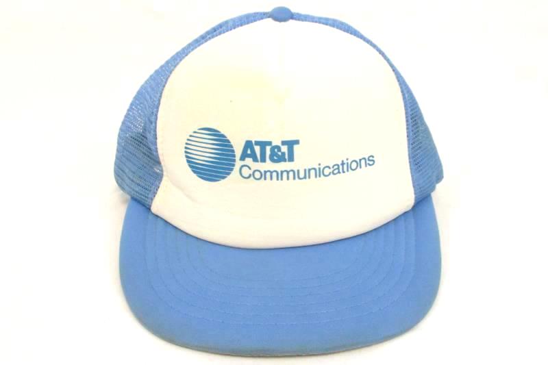 Vtg AT&T Communications Men's Trucker Hat Foam Front Snapback Cap Mesh M L