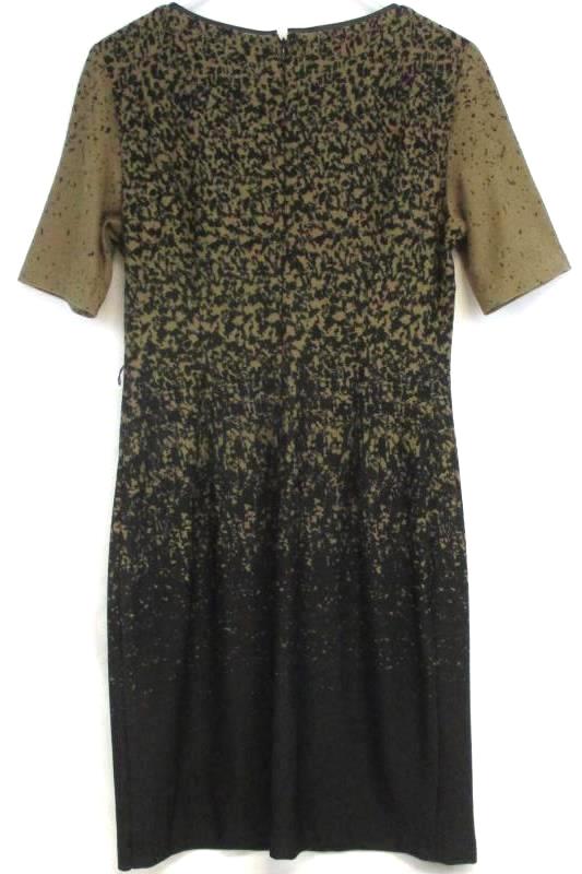 Connected Apparel Women's Black Toffee Two Tone Short Sleeve Dress Size 8p