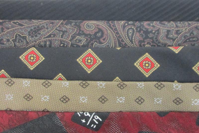 Lot 5 Men's Neck Ties Textured Polyester Silk Pietro di Como Mallory & Church