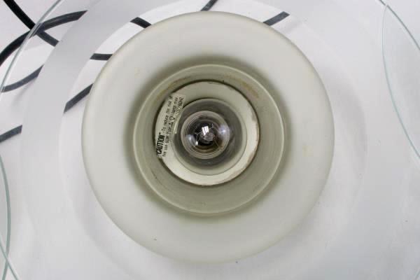 Tiered Hanging UFO Frosted Glass Light Lamp 6'3" Adjustable Length Flush Ceiling