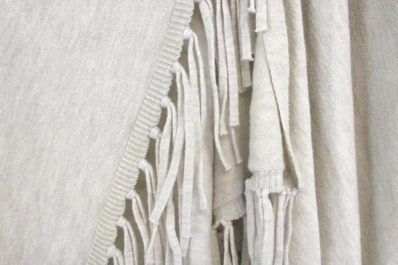 INC International Concepts Cardigan Shawl Sweater Ivory Tasseled Women's Size XS